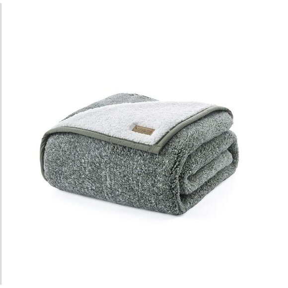 Koolaburra By UGG Wiona Melange Sherpa Throw 50" X 70" Shearling Blanket - Picture 2 of 4